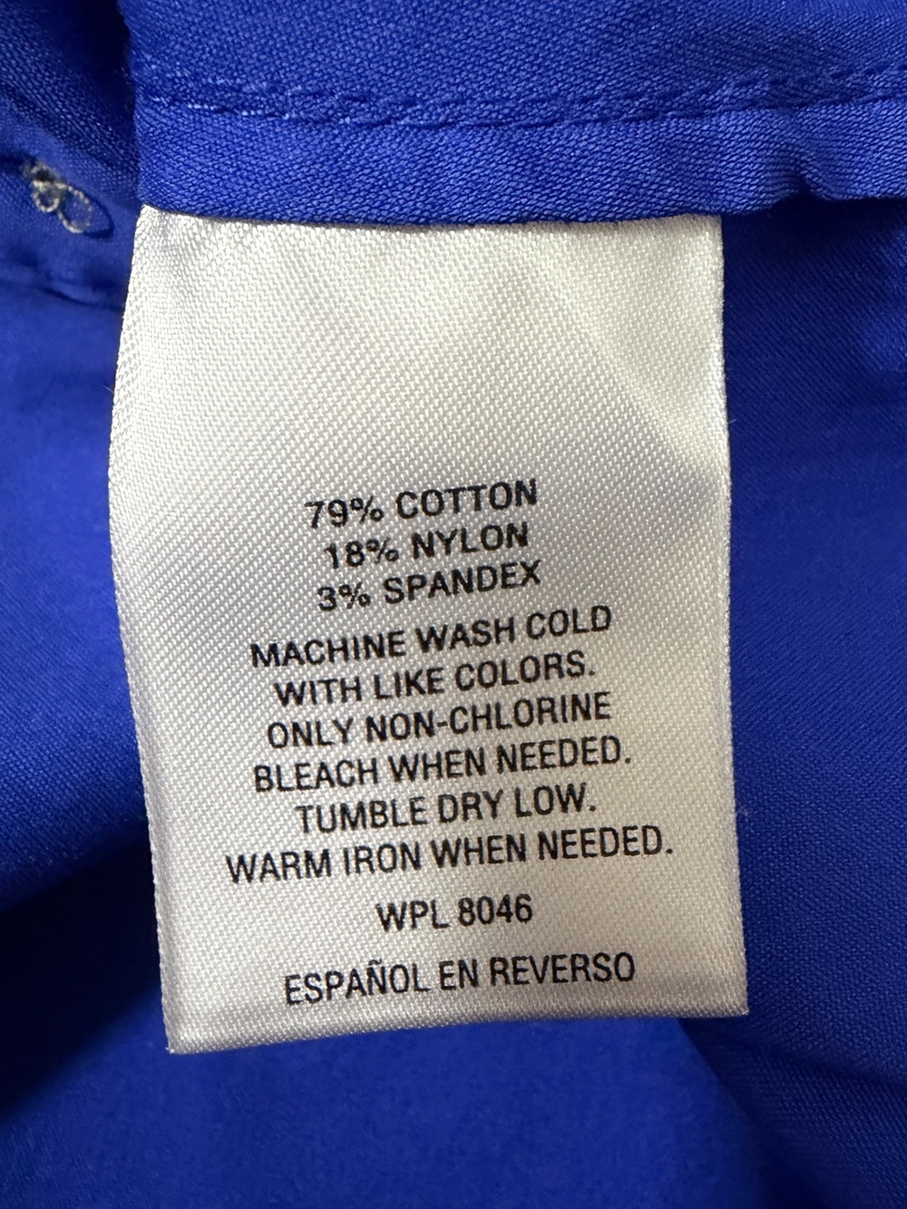 Charter Club Sleeveless Button-Front Blouse in Royal Blue - Picture 3 of 6